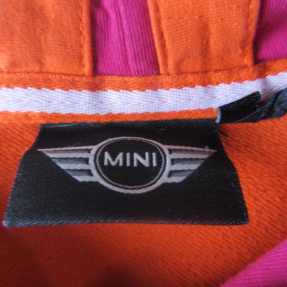Mini Hoodie Mens Large Orange More‎ Wroom Less Cute Car Graphic Pullover - Picture 6 of 8